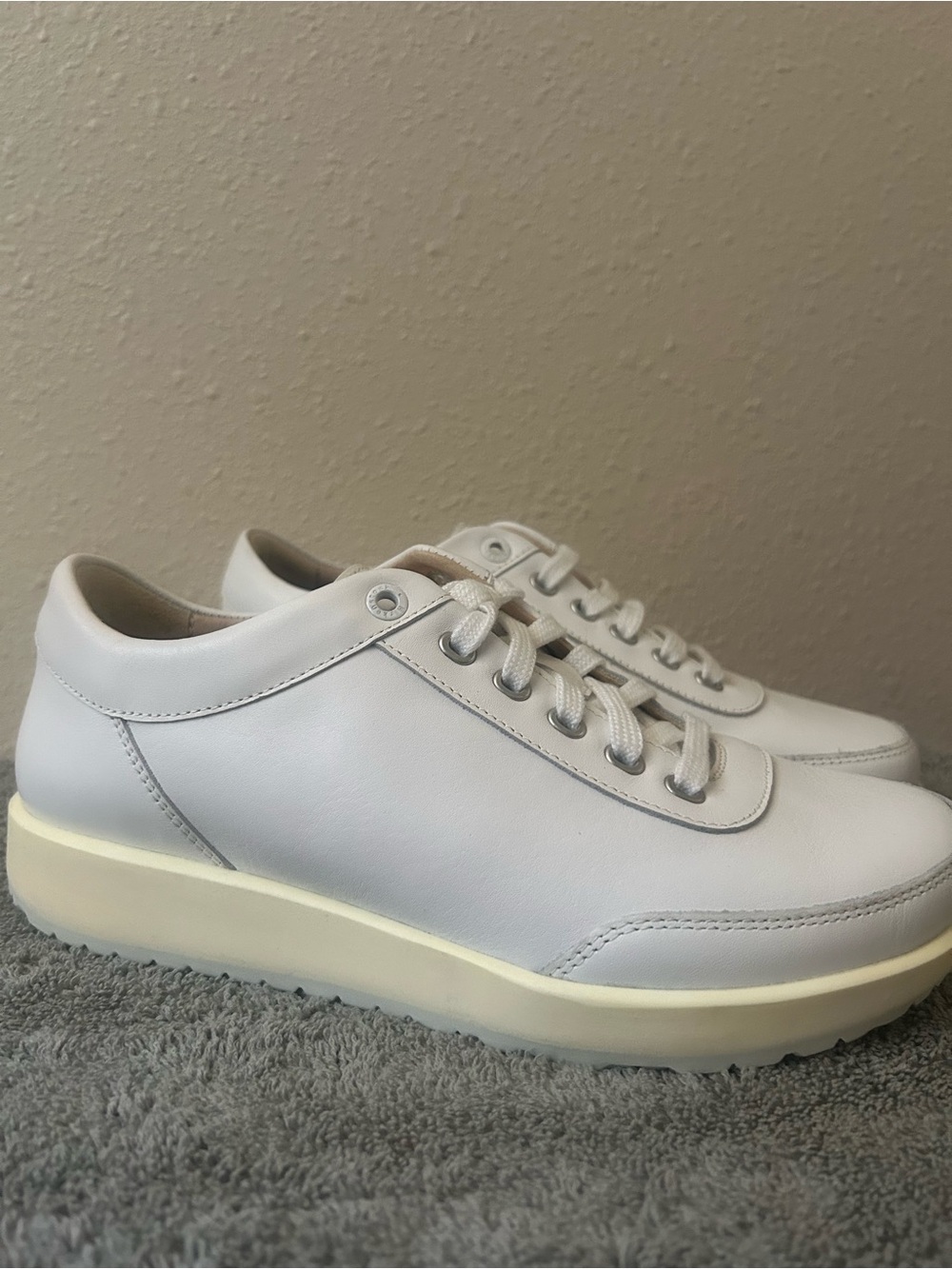 Birkenstock Honnef 365 White Leather Sneakers Comfort Shoes EU 38 L7 M5